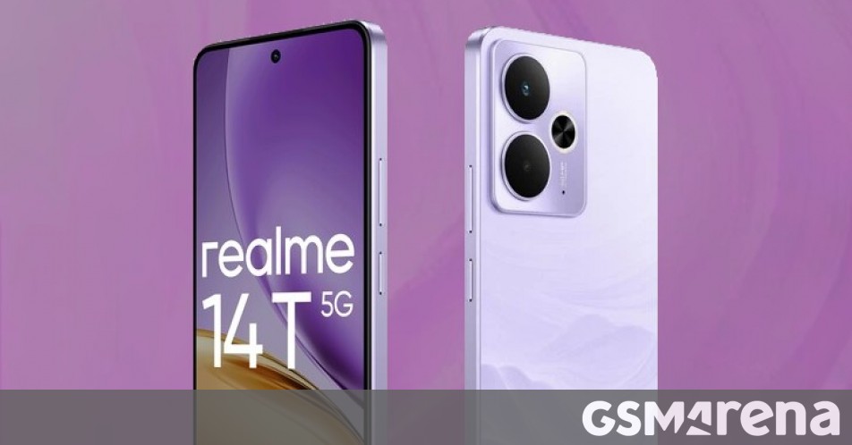 Смартфон Realme 14T 5G показали на рендерах Смартфон Realme 14T 5G показали на рендерах
